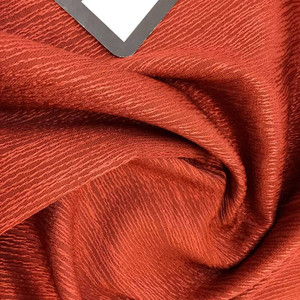Textured Wavy Stitching in Brick Red | Drapery / Upholstery Fabric | 56 W | BTY