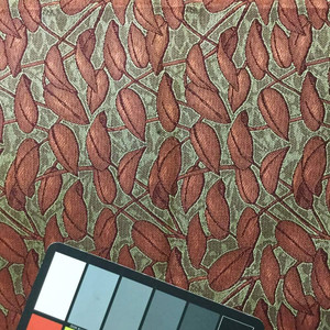 Leaf Fronds in Brown and Green | Upholstery Fabric | 57 Wide | By the Yard