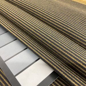 Black and Tan Pencil Stripes | Slipcover / Upholstery Fabric | 56 Wide | BTY