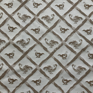 Chickens Diamond Lattice in Brown / Beige | Upholstery Fabric | 56 Wide | BTY