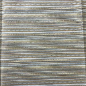 Tan and Gray Decorative Stripes | Upholstery / Slipcover Fabric | 56 Wide | BTY