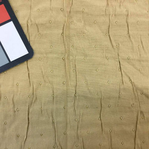 Golden Tan Micro Stripes with Wrinkle Texture | Upholstery Fabric | 55 W | BTY
