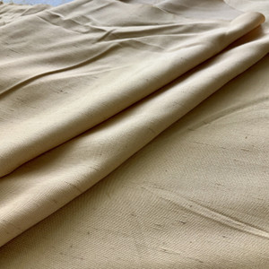 Solid Khaki Tan Slub | Drapery / Slipcover Fabric | 56 Wide | By the Yard