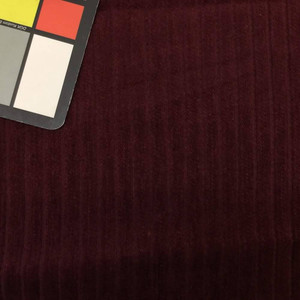 Burgundy Red Plush Stripes | Heavyweight Upholstery Fabric | 54 W | By the Yard