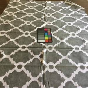Moroccan Tile in Dark Gray and White | Home Decor Fabric | 55 Wide | By the Yard