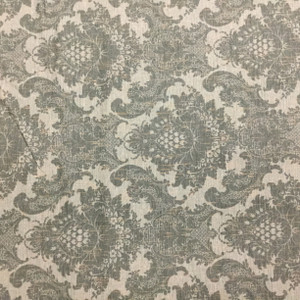 Damask in Deep Green with Bronze | Home Decor Fabric | 56 Wide | By the Yard