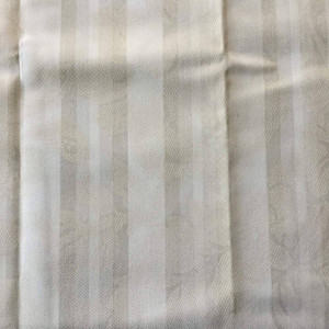 Subtle Tone on Tone Floral with Stripes in Beige | Home Decor Fabric | 56 Wide