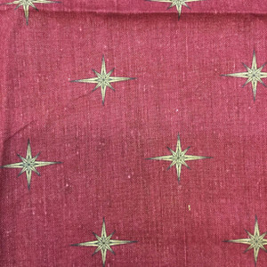 Galileo Star in Burgundy and Gold | Home Decor Fabric | 54 Wide | By the Yard