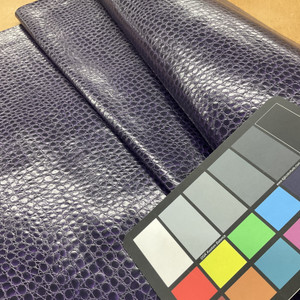 VIOLET - Glossy Faux Snake Skin Upholstery Vinyl Fabric | CROCCO | BTY |