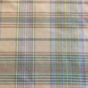 Plaid Textured Weave | Beige, Green | Heavy Duty Upholstery Fabric | 54 Wide