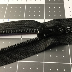 12 Inch YKK Black Non Separating Pocket Zipper | Single Pull |