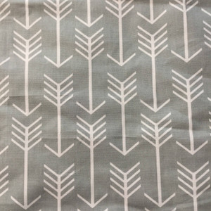 Arrows in Gray and White | Children's Lightweight Fabric | Home Decor | 45 Wide