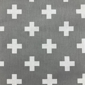 Swiss Cross in Gray / White | Home Decor Fabric | Premier Prints | 45 Wide | BTY