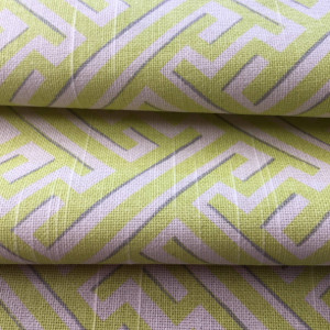 Geometric Weave | Green / Gray / White | Home Decor Fabric | 54 Wide | BTY