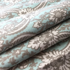 Blue / Gray Damask | Drapery / Slipcover Fabric | Richloom | 45 W | By the Yard