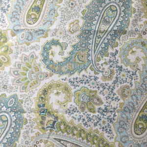 Delicate Paisley | Blue / Green / White | Home Decor Fabric | Richloom | 54 Wide