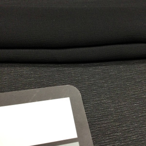 textured black chiffon fabric