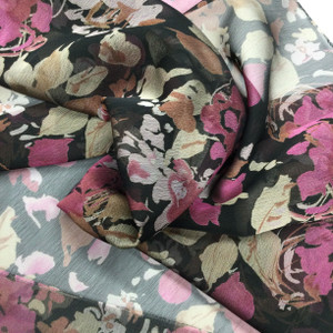 Olive Green and Cream Ditsy Floral Print Stretch Crepe, CLUB Fabrics  Fabric, Raspberry Creek Fabrics