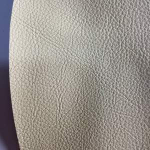 1.55 Yard Piece of Faux Leather Vinyl Fabric | Light Tan | Lightly Textured | Upholstery / Bag Making | 54 Wide