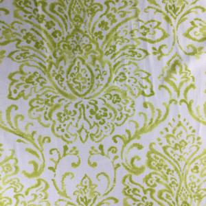 Scroll Gate in Kiwi by P/Kaufmann | Green / White | Home Decor Fabric | Light Upholstery / Drapery | 54" Wide | By the Yard