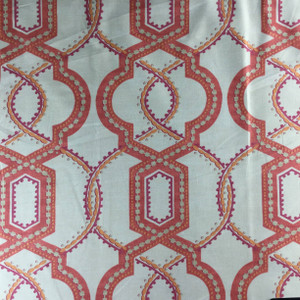Turnabout in Coral | Pink, Orange, Beige | Home Decor Fabric | Light Upholstery / Drapery | 54" Wide | By the Yard