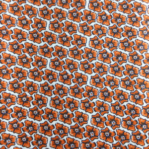 Retro Floral Orange / Blue | Home Decor Fabric | Premier Prints | 54 Wide | By the Yard