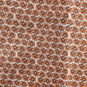 Retro Floral Orange / Blue | Home Decor Fabric | Premier Prints | 54 Wide | By the Yard