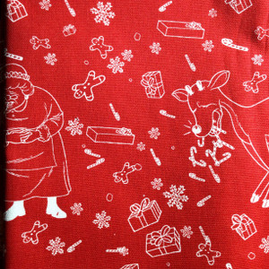 Sick Elf Anti Christmas Fabric | humor / Joke | Fabric By The Yard