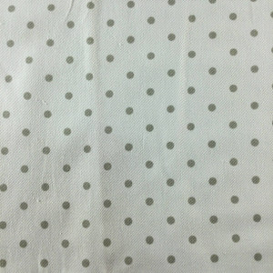 Gray on White Polka Dot Printed Drapery Fabric | Home Decor | Curtains | Crafts | By The Yard | 54 inch Wide