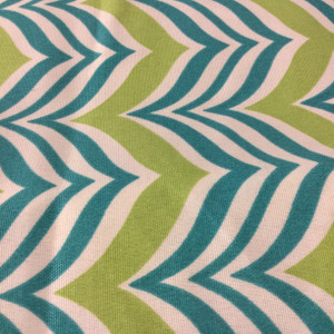 Ripple Effect Green / Teal / White | Indoor / Outdoor Upholstery Fabric | 54" Wide | By the Yard