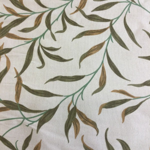 Foliage Green / Beige / Tan | Home Decor Fabric | Upholstery / Drapery | 54" Wide | By the Yard