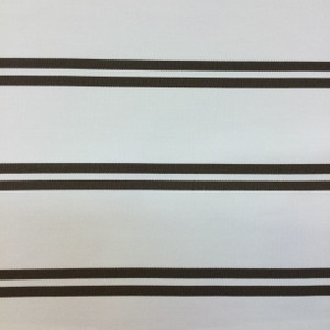 Brown and Off White Stripes | Racing Stripe in Earth by BELLA-DURA | Indoor / Outdoor Fabric | WATER RESISTANT | 54" Wide | BTY