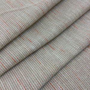 Coral Streaked Rustic Weave | Upholstery / Heavy Drapery Fabric | 54" Wide | By the Yard