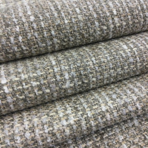 Variegated Basketweave in Gray / White / Beige | Upholstery / Heavy Drapery Fabric | 54" Wide | By the Yard