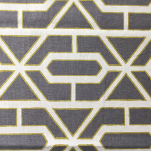 10 Yard Piece of Modern Geometric Gray / Green / Beige | Home Decor Fabric | Drapery | 54 Wide |