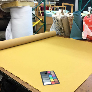 7.25 Yard Piece of Sunbrella Linen Bar Stripe Stone | Furniture Wght Fabric |54| BTY | 145271-0006