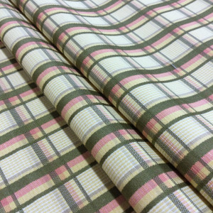 Watermelon Pink Plaid Woven Patterns Upholstery Fabric by the Yard KV771 -  KOVI Fabrics