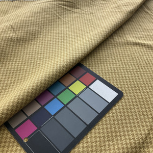 Kyle in color Ocre | Yellowish Tan Houndstooth | Upholstery / Drapery Fabric  | 54" Wide | By the Yard | Durable