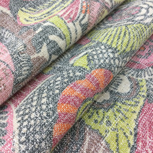 Mystic Charm in Color Sherbert | Floral | Pink / Green | Upholstery / Heavy Drapery Fabric | 54" Wide | By the Yard