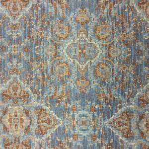 Archetype in Mirage | Jacquard Upholstery Fabric | Mottled Damask in Blue, Brown, Beige | Heavyweight | 54" Wide | By the Yard
