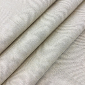Beige Herringbone Twill | Heavyweight Upholstery / Slipcover Fabric | 54" Wide | By the Yard