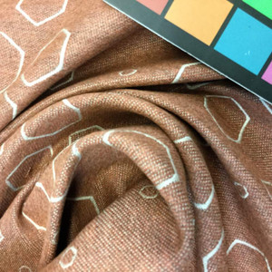 4.875 Yard Piece of Sunbrella Gray and Brown Geometric | Furniture Weight Fabric | 44338-0003