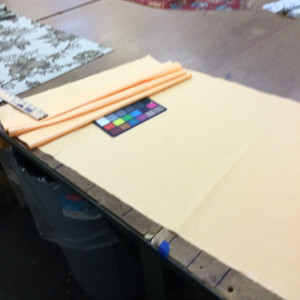 6.625 Yard Piece of Peachy Orange Poly Cotton | Drapery / Slipcover Fabric | 54" Wide | By the Yard