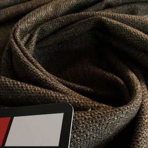 1.125 Yard Piece of Heathered Chocolate Brown Fabric | Heavyweight Upholstery | 54 W | By the Yard