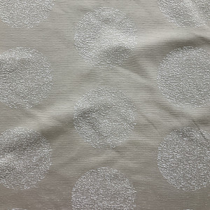Westminster in Fawn | Contemporary Circles in Beige / White | Upholstery Fabric | Regal Fabrics Brand | 54" Wide | By the Yard
