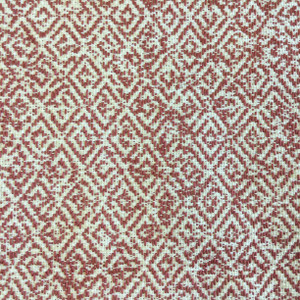 Santiago in Brick | Shabby Diamonds in Red / Beige | Upholstery Fabric | Regal Fabrics Brand | 54" Wide | By the Yard