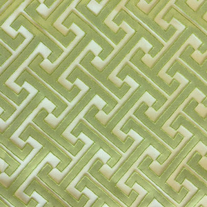 Skylar in Leaf | Green Maze Geometric | Drapery Fabric | Regal Fabrics Brand | 54" Wide | By the Yard