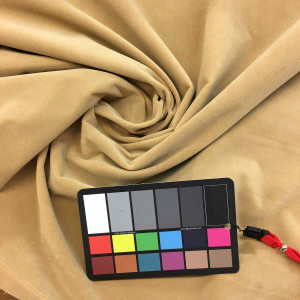 1.55 Yard Piece of Tan Velvet Fabric Upholstery Luxury Robert Allen FOREVER VELVET CAMEL