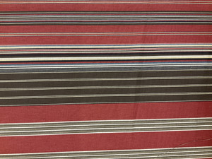 Deveraux Stripe in Heath | Stripes in Brown / Red | Upholstery / Drapery Fabric | P/Kaufmann | 54" Wide | By the Yard