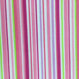 100% Cotton Quilting Fabric | Pink Green Stripe | 44" Wide | By The Yard